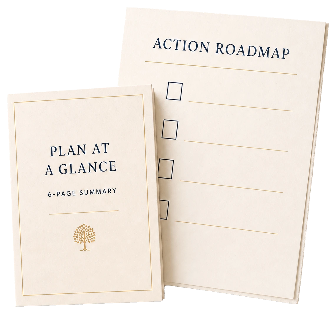 Plan at a Glance summary and Action Roadmap